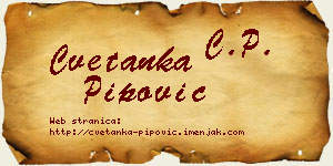 Cvetanka Pipović vizit kartica
